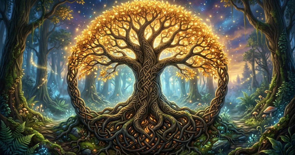 A glowing Tree of Life