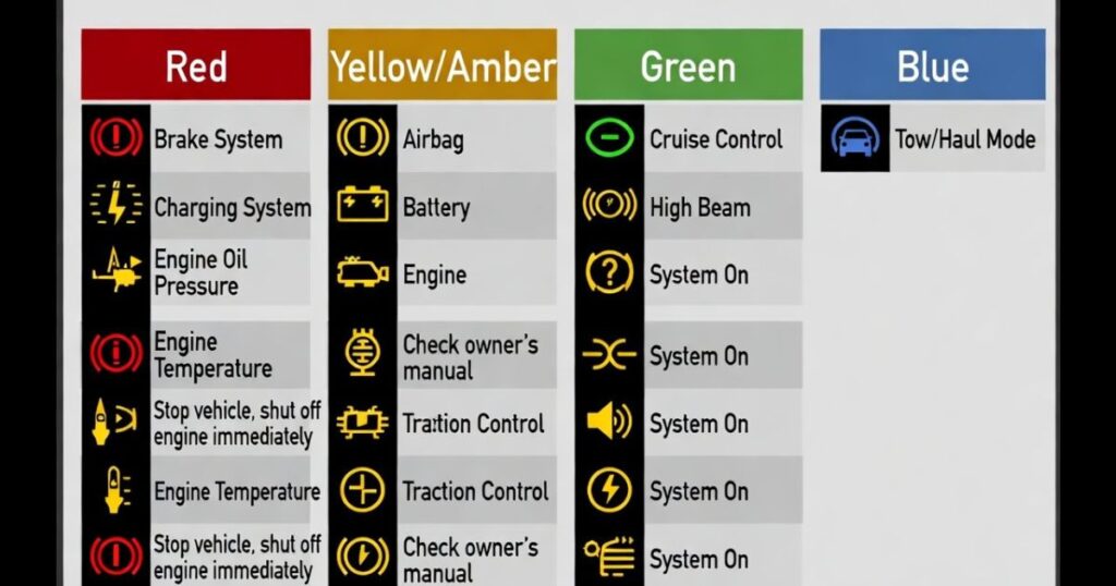 Jeep Warning Light Colors