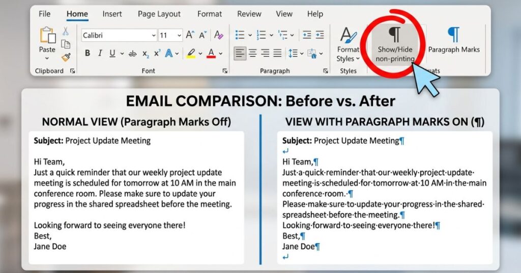 Remove Paragraph Symbols