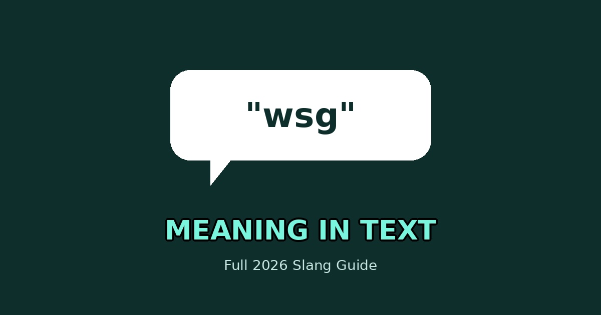 WSG Meaning in Text