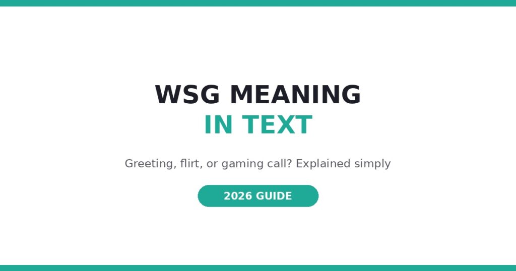 WSG Meaning 