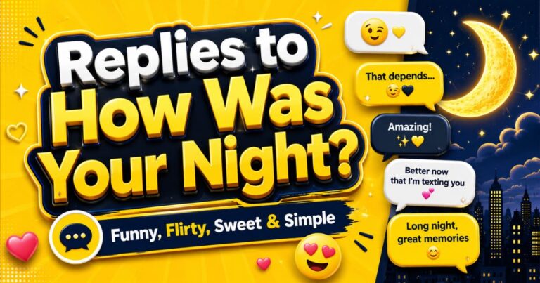 Replies to How Was Your Night?